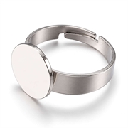 Ringbase - fingerring. Rustfri stål. 12 mm plade.